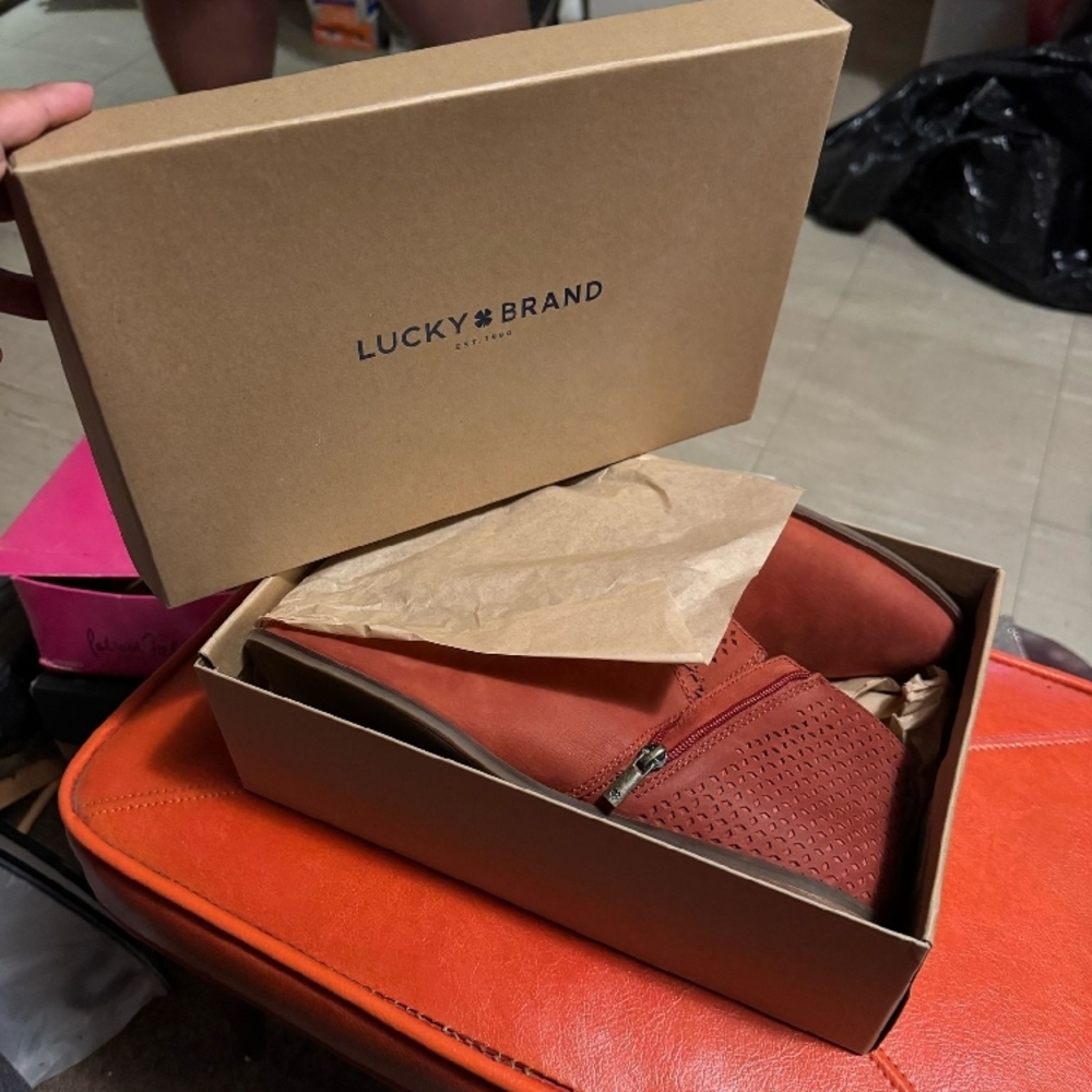 Lucky Brand Red Ankle Boots